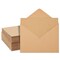 50 Pack Blank Cards and Envelopes 5x7, Kraft Paper A7 Notecards for DIY Open When Letters, Wedding Invitations, Birthday Cards